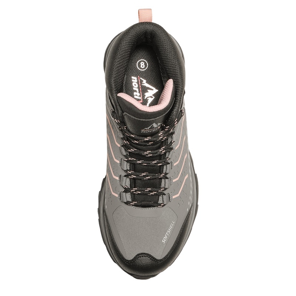 Women's Waterproof Winter Hiking Boots - LIGHT GREY-PINK - 3